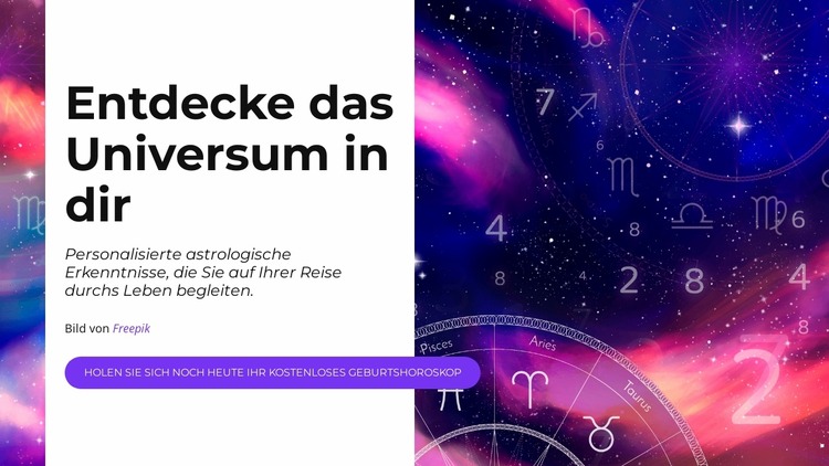 Erforschen Sie Ihren kosmischen Weg Joomla Vorlage