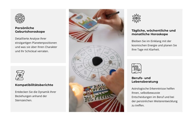 Astrologie für das tägliche Leben Website design
