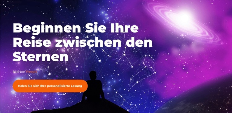 Verbinde dich mit dem Universum Website-Vorlage