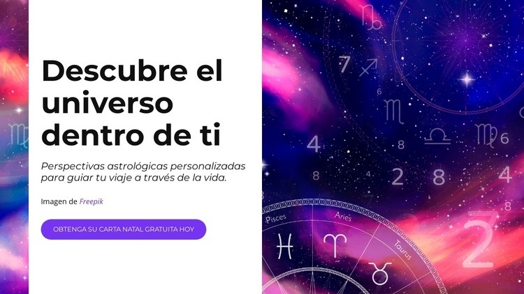Explora tu camino cósmico Página de destino
