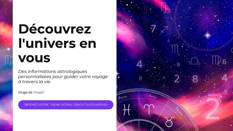 Explorez votre chemin cosmique Modèle HTML