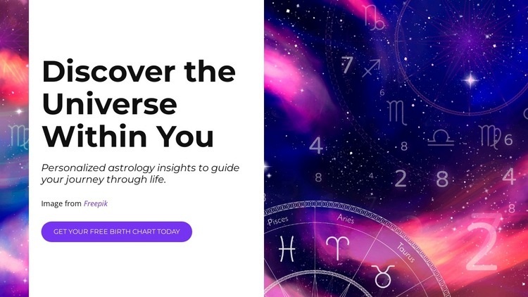 Explore Your Cosmic Path Html Code Example