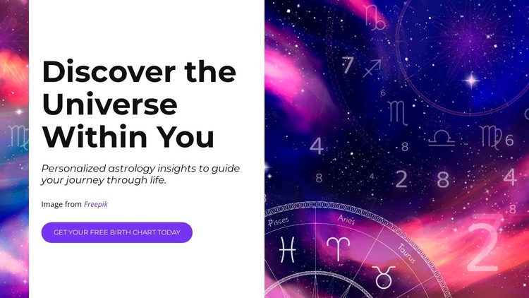 Explore Your Cosmic Path HTML Template