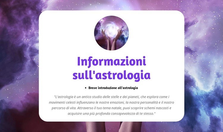 Scopri i segreti del tuo segno zodiacale Modello HTML5