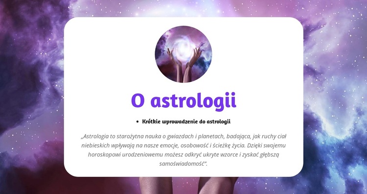 Odkryj sekrety swojego znaku zodiaku Szablon witryny sieci Web