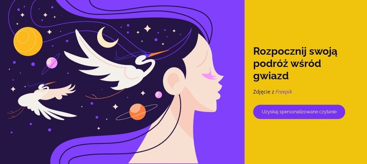 Odkryj swój wykres urodzeniowy Szablon witryny sieci Web