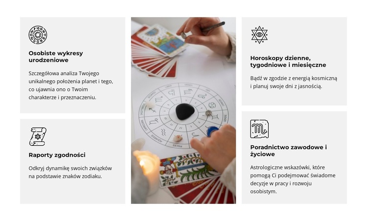 Astrologia w życiu codziennym Szablon witryny sieci Web