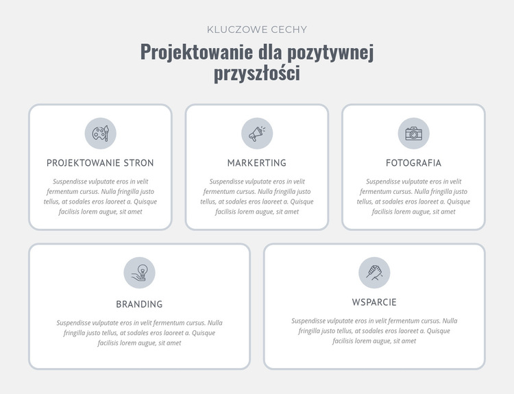 Projekt, prototyp, produkcja Szablon witryny sieci Web