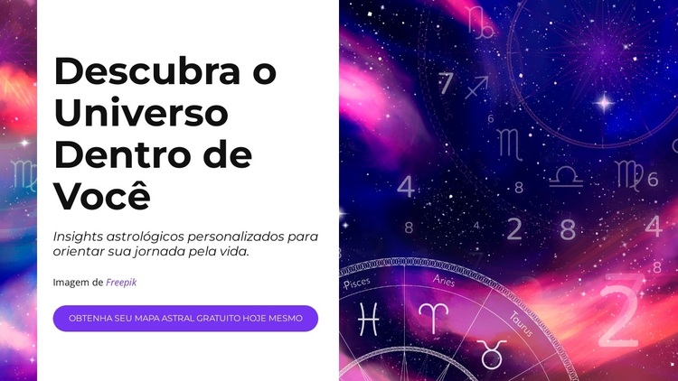 Explore seu caminho cósmico Tema WordPress