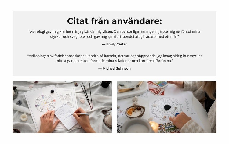 Navigera livet med astrologi Mall