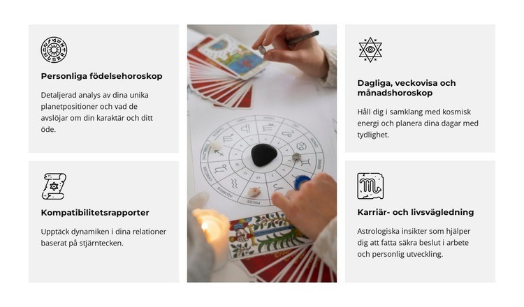 Astrologi för vardagen Webbplats mall
