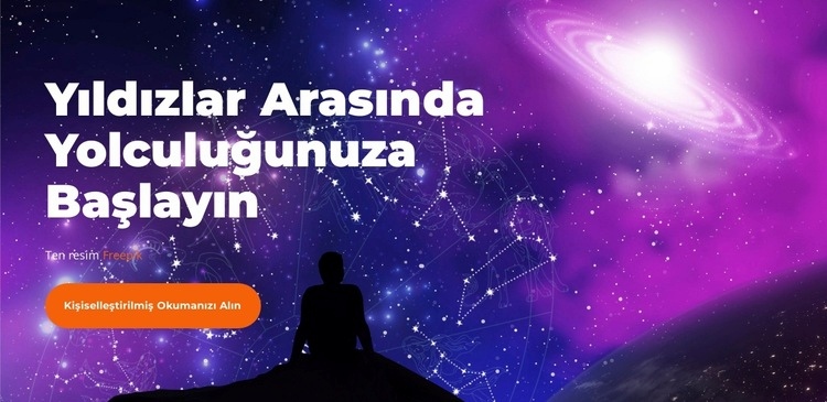 Evrenle Bağlantı Kurun Bir Sayfa Şablonu