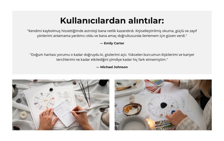 Astroloji ile Hayatınızı Yönlendirin Web Sitesi Şablonu