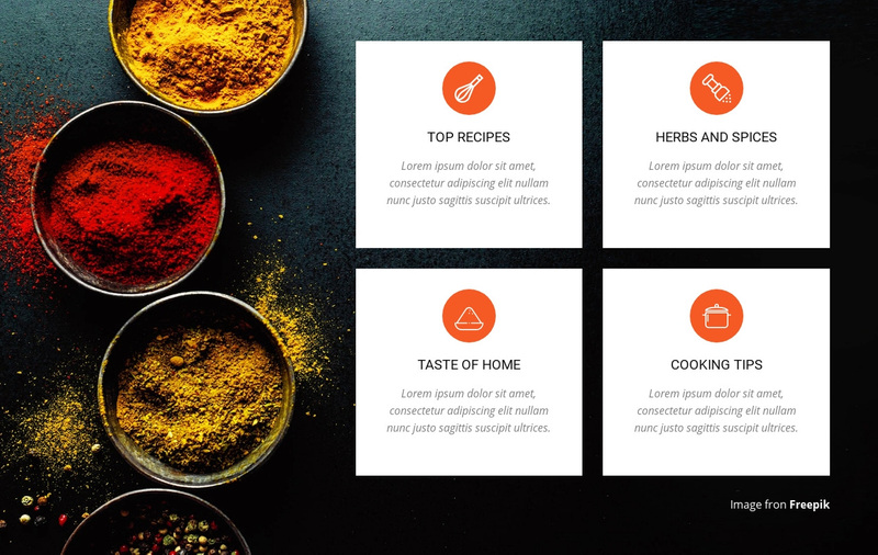 Herbs and spices Web Page Design