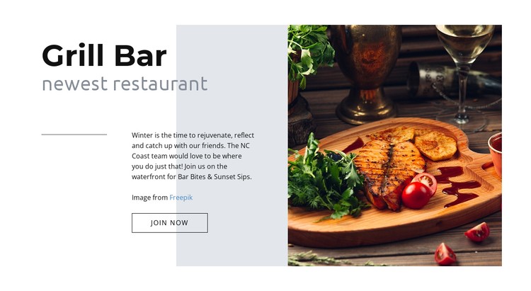 Seasonally inspired dishes CSS Template