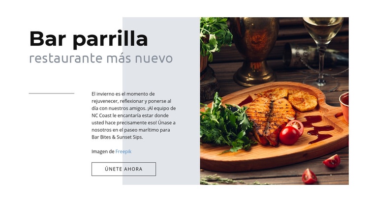 Platos de temporada Plantilla HTML5