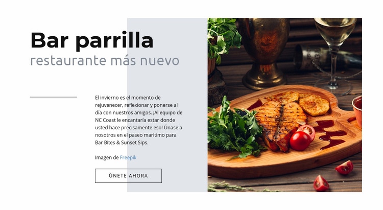 Platos de temporada Plantilla de una página