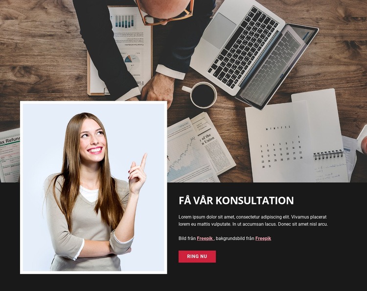 Affärsprofessionell konsultation Hemsidedesign