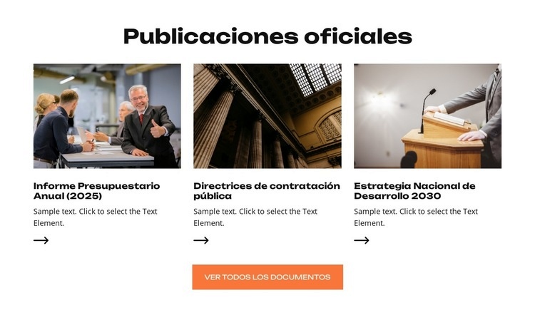 El Ministerio de Servicios Públicos Página de destino