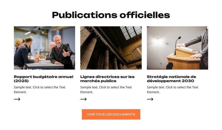 Le ministère des Services publics Modèle HTML