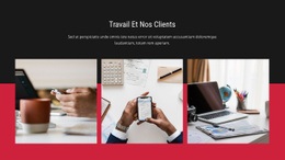 Travail Et Nos Clients – Excellente Page De Destination