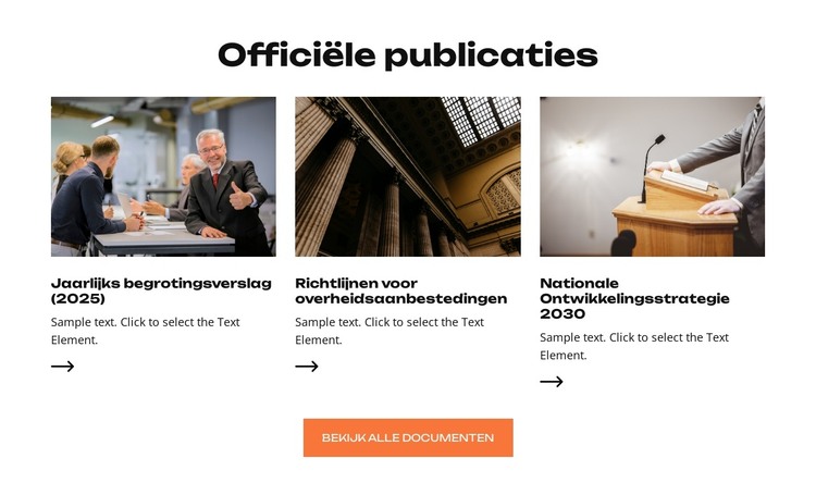 Het Ministerie van Openbare Diensten HTML-sjabloon