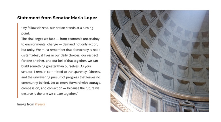 Serving Citizens with Transparency One Page Template