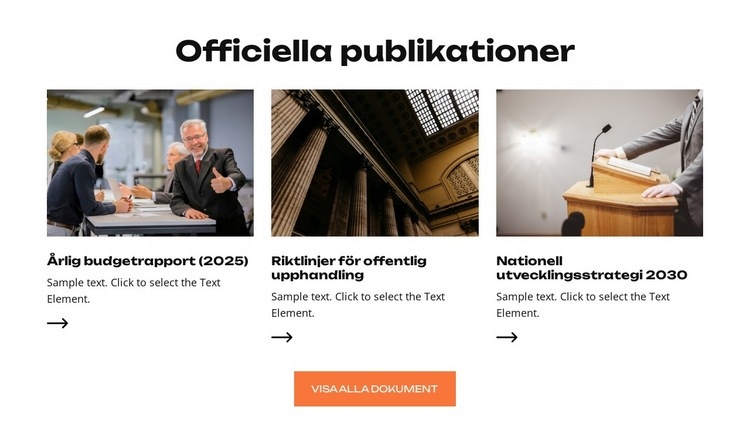 Ministeriet för offentliga tjänster Mall