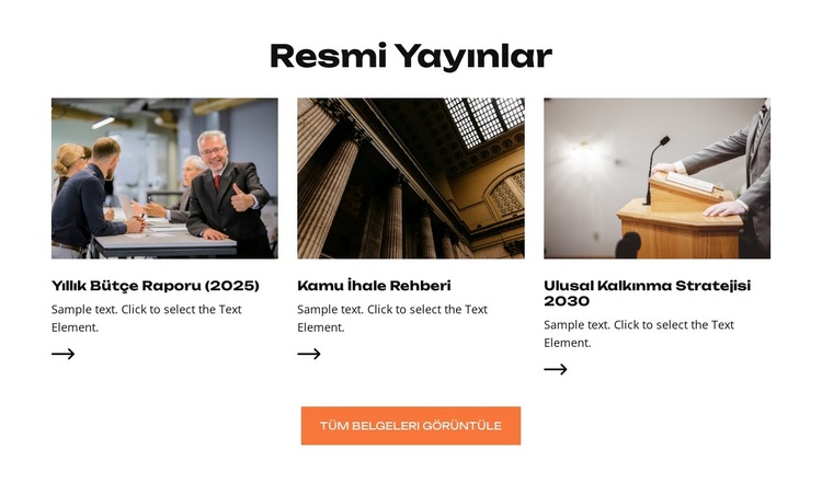 Kamu Hizmetleri Bakanlığı Web Sitesi Şablonu