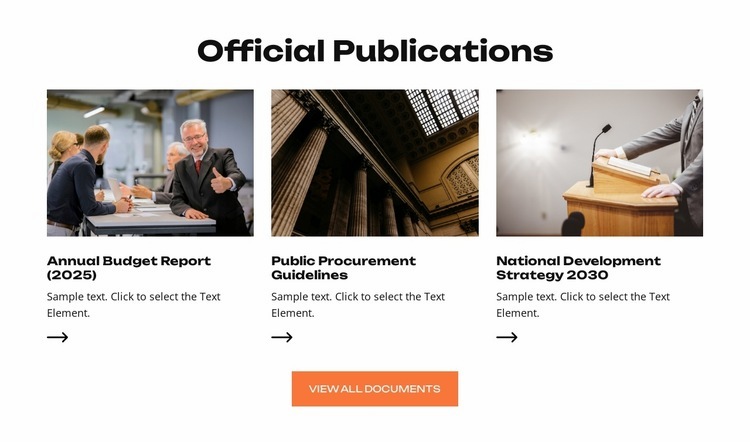 The Ministry of Public Services Web Page Design