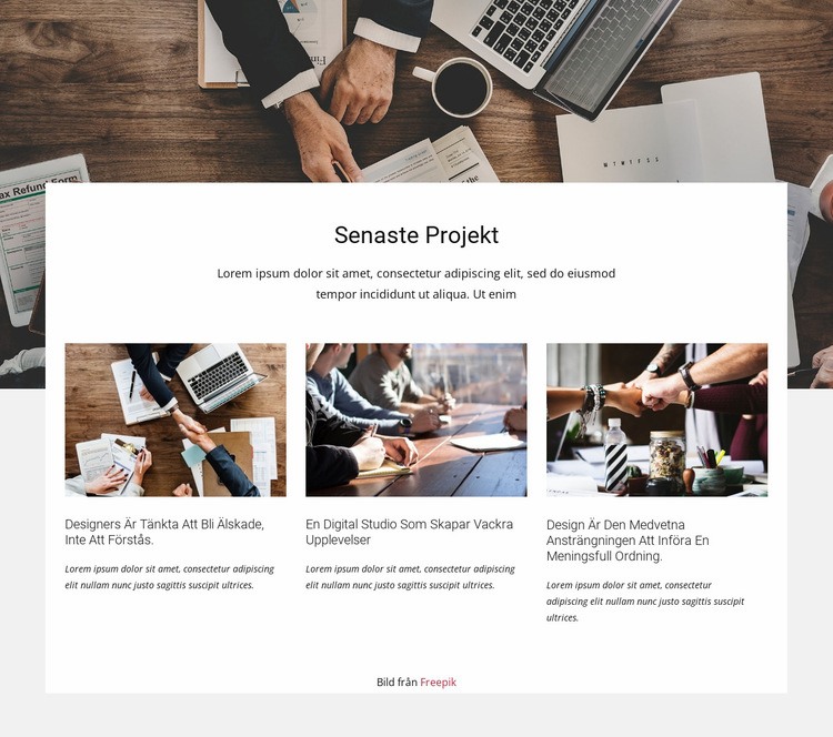 Senaste konsultprojekt WordPress -tema