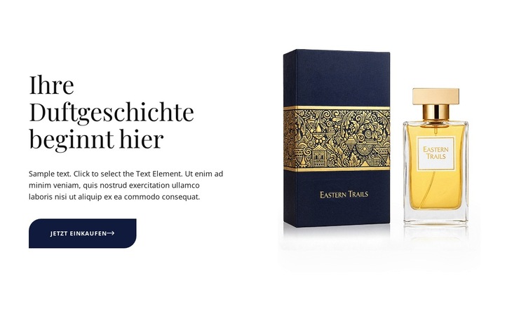 Vertrauen in die Flasche Website-Vorlage