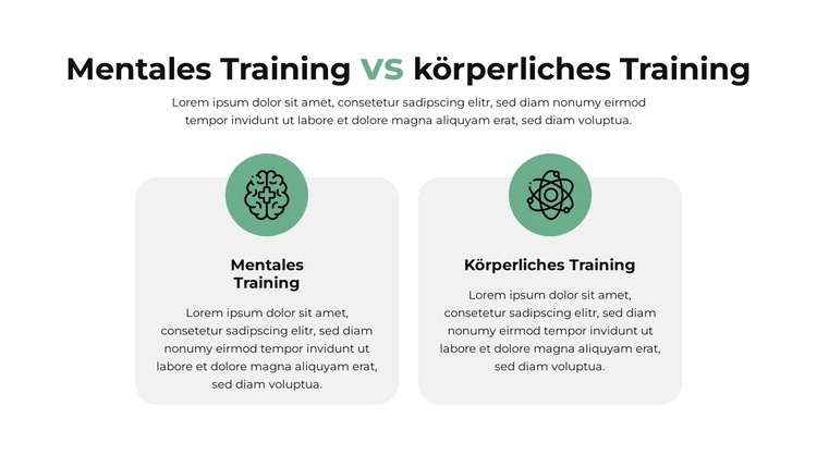 Vergleichsplan Website-Vorlage