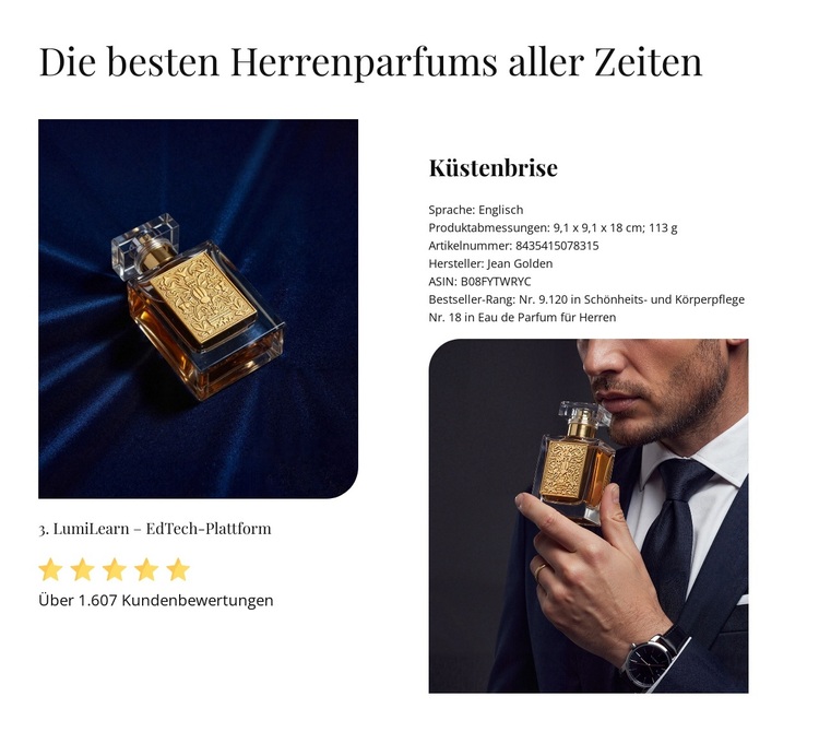 Die besten Herrendüfte WordPress-Theme
