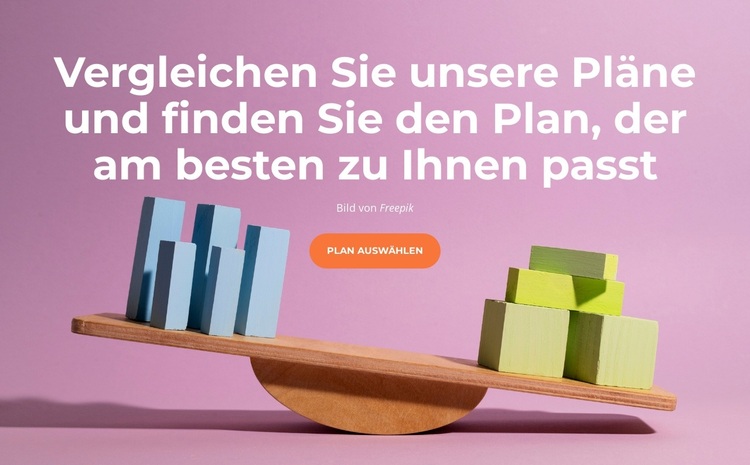Vergleichen Sie unsere Pläne WordPress-Theme