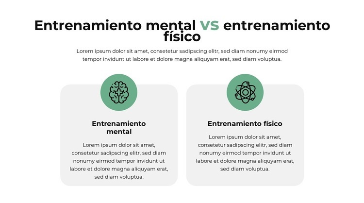 Plan de comparación Maqueta de sitio web