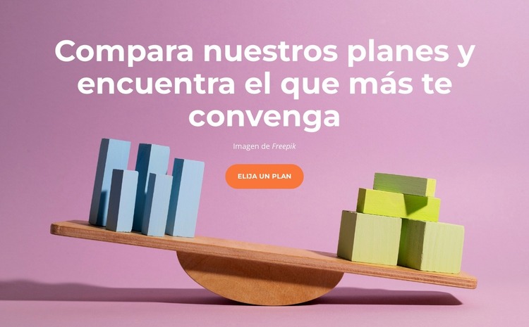 Compara nuestros planes Plantilla Joomla