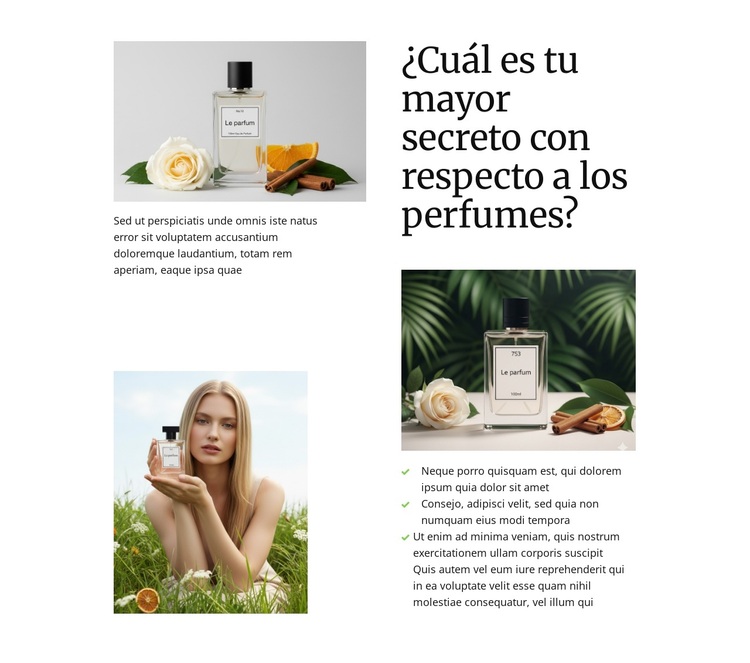 Secretos ocultos de las fragancias Tema de WordPress