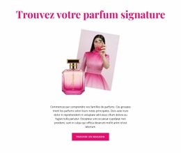 Son Parfum Signature Maquette De Site Web