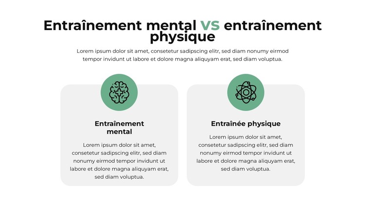Plan de comparaison Modèle HTML