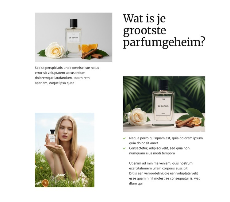 Verborgen geurgeheimen CSS-sjabloon