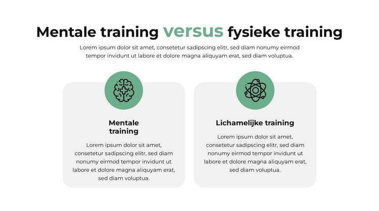 Vergelijkingsplan HTML-sjabloon