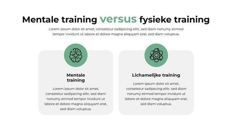 Vergelijkingsplan Sjabloon