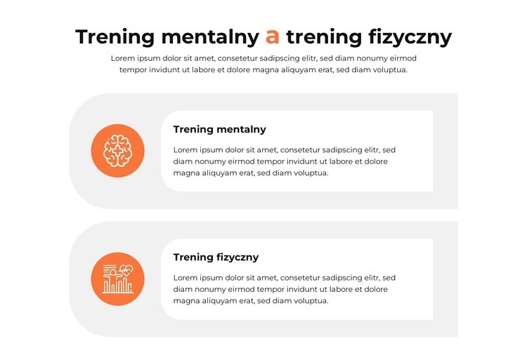 Sekcja porównawcza Projekt strony internetowej