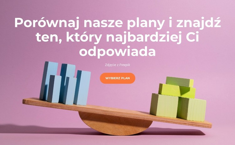 Porównaj nasze plany Szablon CSS