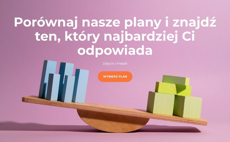 Porównaj nasze plany Szablon witryny sieci Web