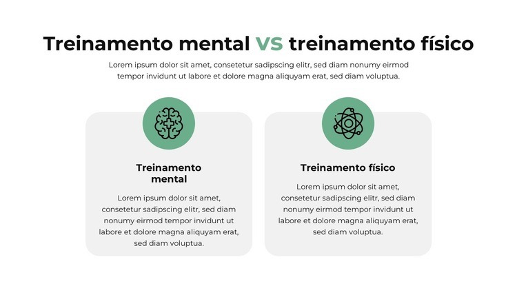 Plano de comparação Design do site