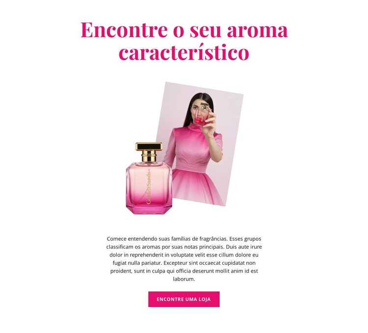 Sua fragrância exclusiva Modelo HTML