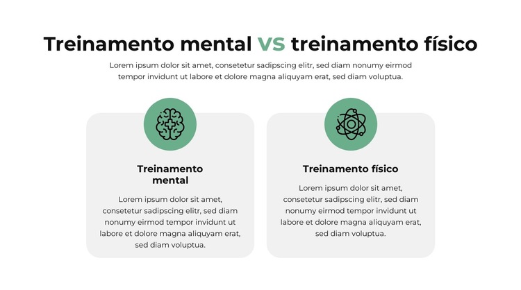 Plano de comparação Modelo de site
