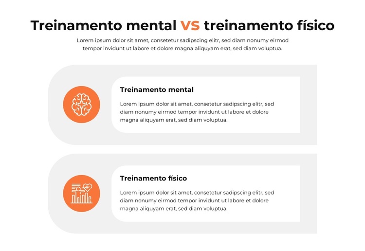 Seção de comparação Tema WordPress